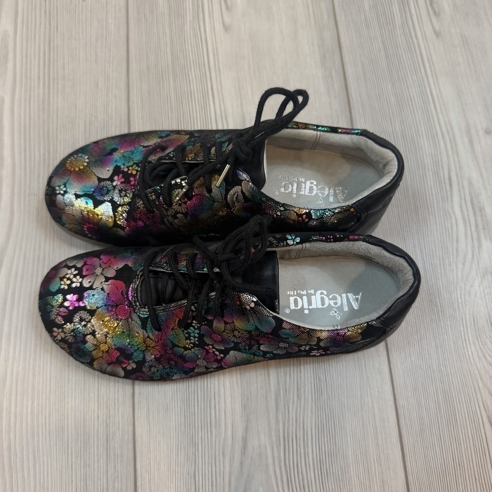 NEW Alegria Essence Liberty Love Colorful Leather Lace Up Shoes EU 37 US 7 7.5 - Picture 2 of 14